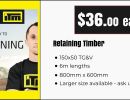 retaining timber